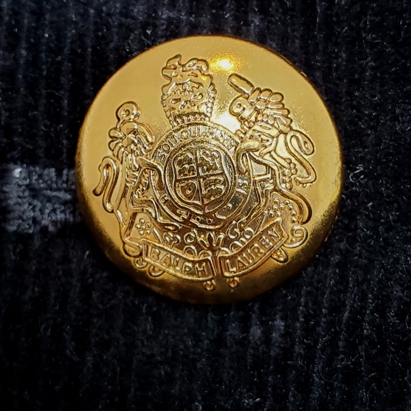 Lauren by Ralph Lauren Logo Crest Corduroy Blazer 14W Black - Picture 6 of 12